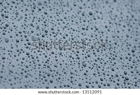 Water drops on clean surface