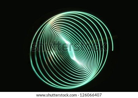 neon green light effect spiral