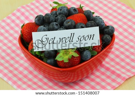 Get well card with fresh fruit