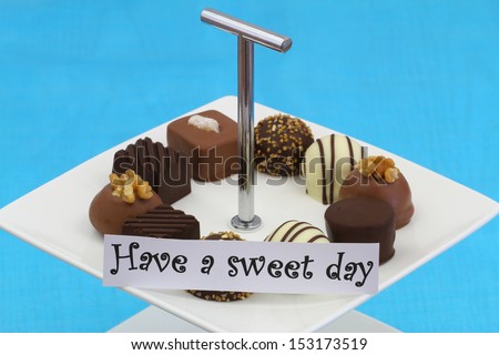 Have a sweet day card with selection of chocolates