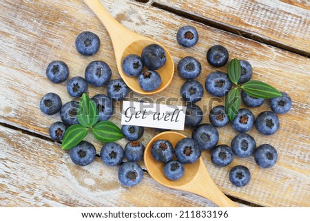 Get well card with blueberries