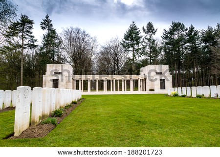 Buttes New British Cemetery, Polygon Wood, Zonnebeke, West-Vlaanderen, Flanders, Belgium