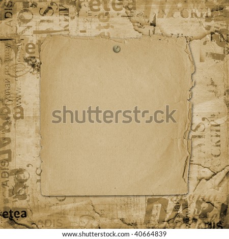 Grunge abstract background with old torn poster