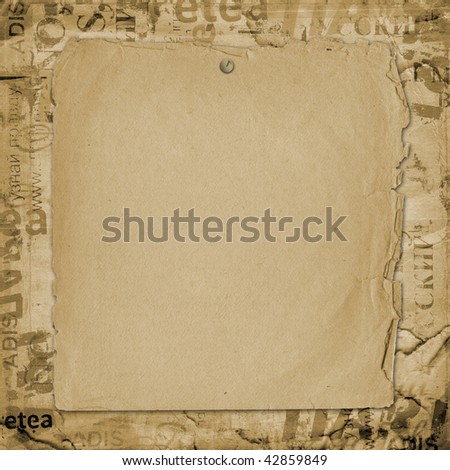 Grunge abstract background with old torn poster