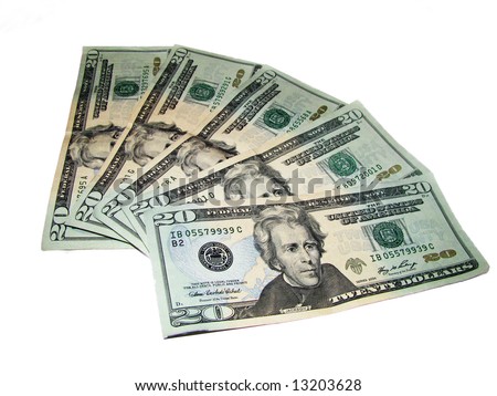 [20-12-2011][FORUM GAME] TRUY TÌM CON SỐ Stock-photo-greenbacks-is-five-us-twenty-dollar-bills-in-a-fanned-out-arrangement-isolated-on-a-white-background-13203628