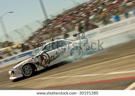 LONG BEACH, CA - APRIL 11: Quoc Ly in drifting action for Grand Prize during 2009 Formula Drift April 11, 2009 in Long Beach.