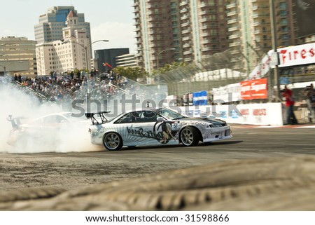 LONG BEACH, CA - APRIL 11 : Quoc Ly in drifting action for grand prize during 2009 Formula Drift April 11, 2009 in Long Beach.