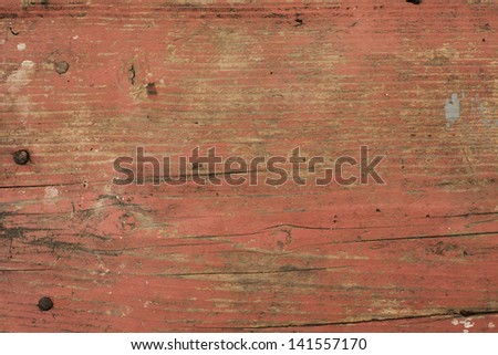 Worn painted red wood texture