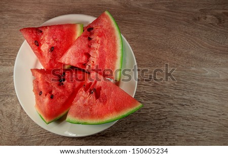 Juicy watermelon slices