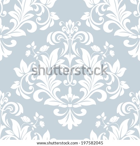 Wallpaper in the style of Baroque A seamless vector background Damask floral pattern Wallpaper in the style of Baroque A seamless vector background Damask floral pattern