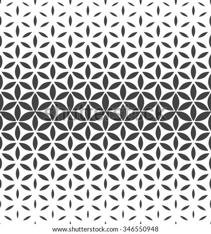 Modern stylish texture with flowers. Seamless pattern. Black and white texture.