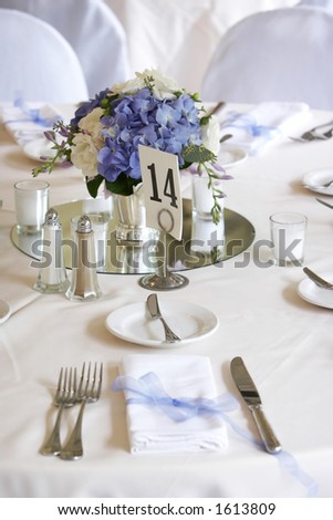 stock photo Wedding Banquet Table details