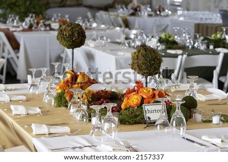table setting for a wedding or dinner event