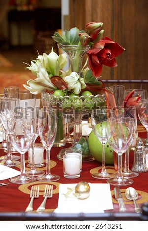 fancy table set during a wedding event