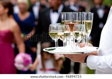 beverages being served by a waiter