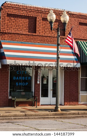 small town old barber shop