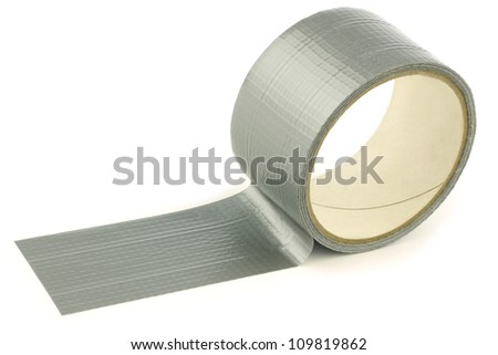 Roll of gaffer tape (duct tape) on a white background