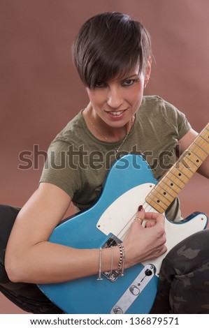 female guitar player