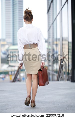businesswoman walking