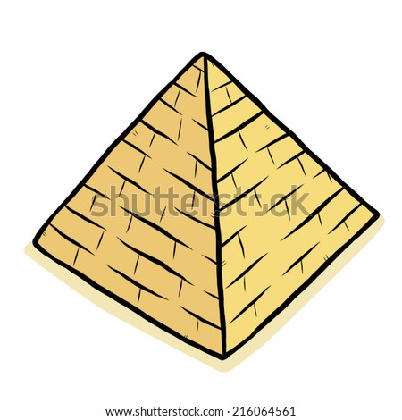 Pyramid / Cartoon Vector And Illustration, Hand Drawn Style, Isolated