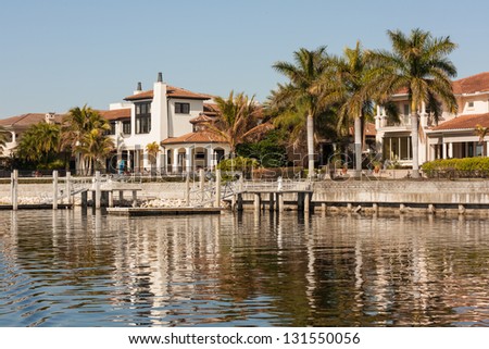 Homes Along the Hillsborough River, Tampa, Florida
