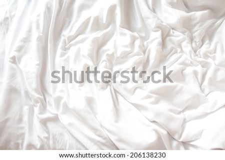 white cloth with wrinkles.