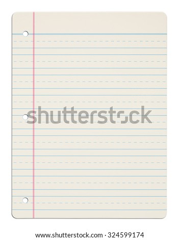 Kids School ABC Practice Paper Isolated on White Background.