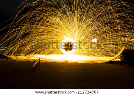 Steel Wool Photography Light Circle Sparks