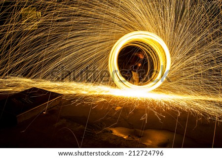 Steel Wool Photography Fire Twirling Sparks