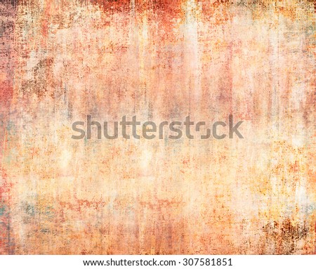 Light orange painted texture. Scratched and grainy artistic background.