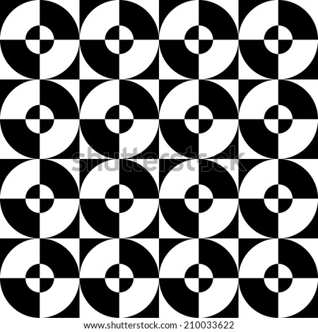 Seamless pattern quarters of a circle