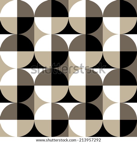 Seamless geometric pattern with quarter circle