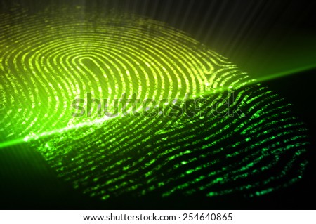 Print of finger and scan system Print of finger and scan system