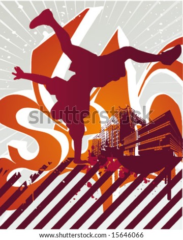 Breakdancing Stencil