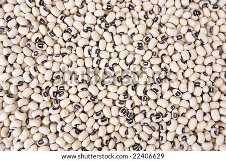 A full frame of black eyed beans