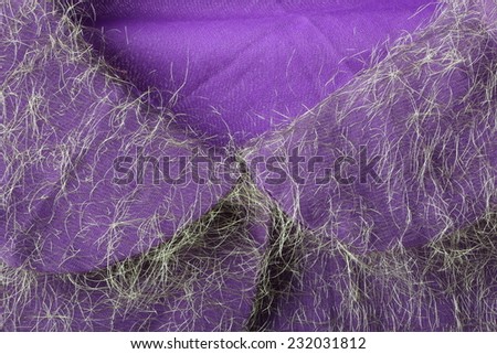 Fancy Purple Fabric with Green Hair
