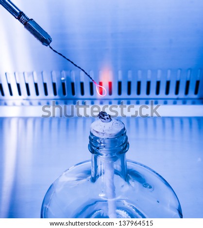 The use of alcohol lamp burning for disinfection and sterilization