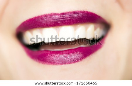 beautiful healthy smile with white teeth