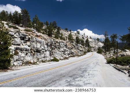 Tioga Pass (el. 9,943 ft. / 3,031 m.) is a mountain pass in the Sierra Nevada mountains of California. State Route 120 runs through it.