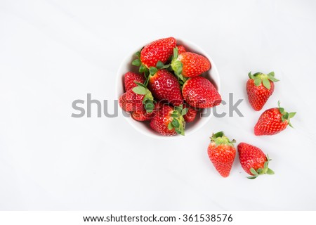 fresh Strawberry in a bowl