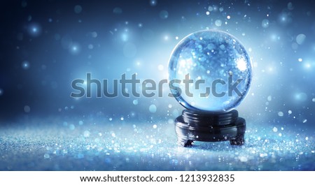 Snow Globe Sparkling In Shiny Background\
- Magic Christmas
