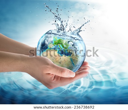 water conservation in Europe - elements of this image furnished by NASA