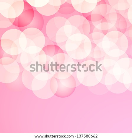The pinkish abstract background with light circles  / beauty background