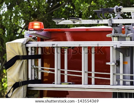 Emergency light and ladder