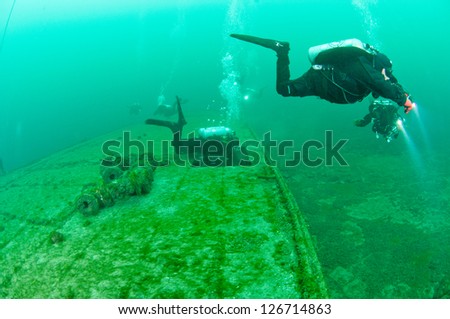 bow ship , scuba diving , shipwrecks , anchor , cold water , diving , diver , dive , old ship , Jesse Anne