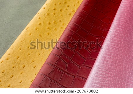 miscellaneous leather swatches