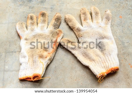 old Construction gloves,work gloves