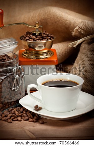 Aroma cafe - espresso and coffee beans