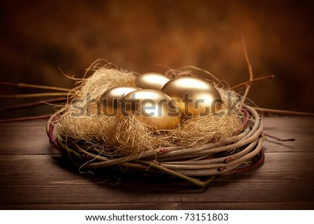 Golden easter eggs