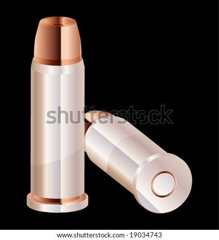 Icon Vector Two Rounds Of Pistol Caliber - 19034743 : Shutterstock